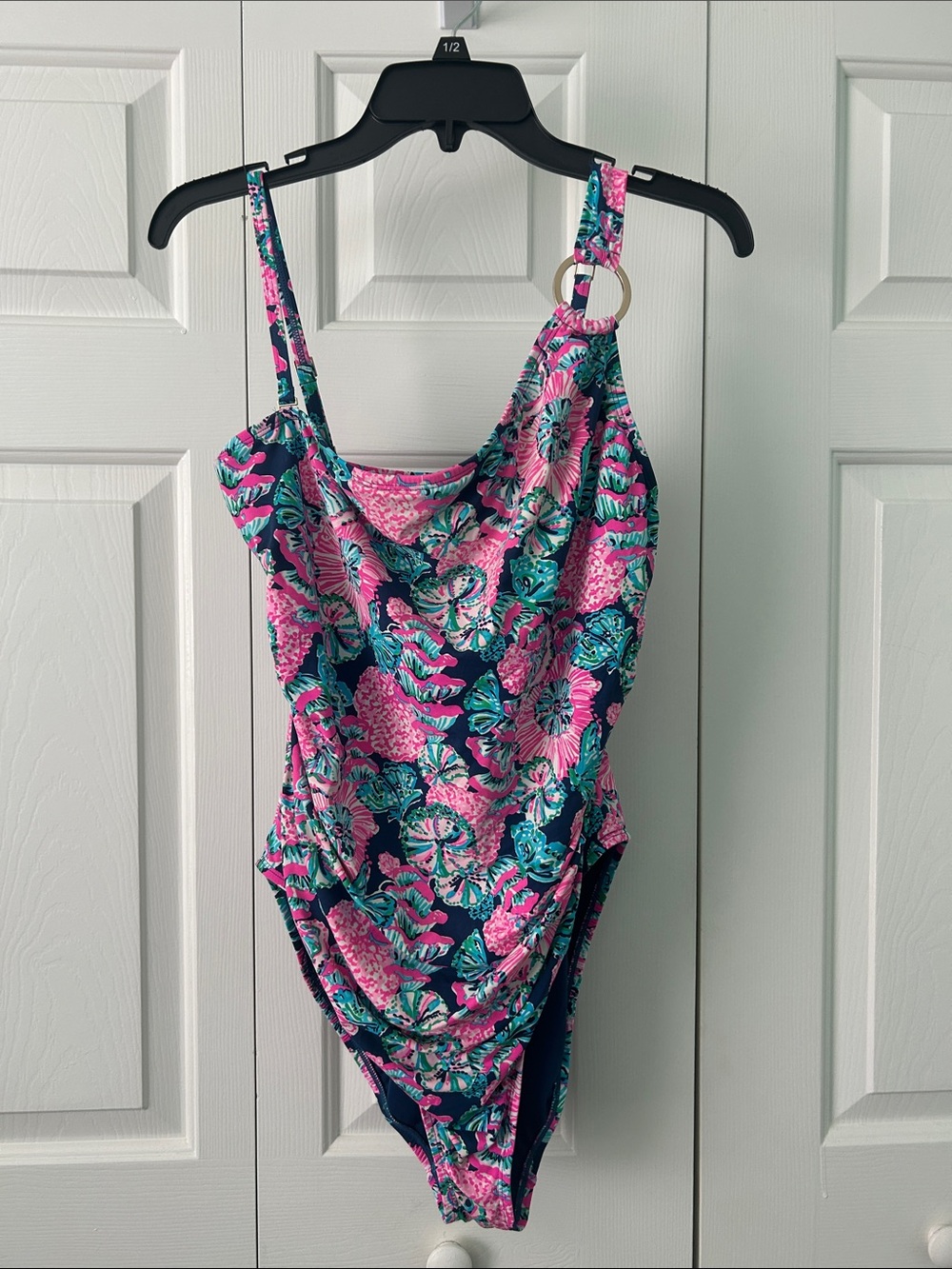 Lilly Pulitzer One-Piece Swimsuit in Pink & Navy Floral